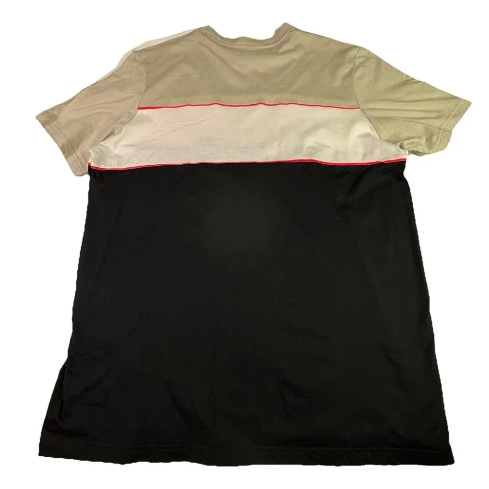 Adidas‎ Shirt Mens XL Gray Trefoil Panel Logo 3-Stripes Originals Graphic Tee
